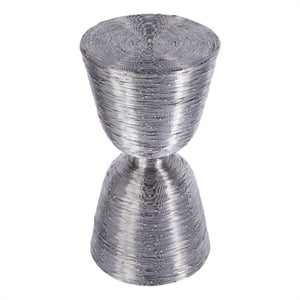 Butler Specialty Company Angelo Drum End Table - Polished Silver