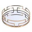 Butler Specialty Company Cecil  Mirrored Round Serving Tray - Polished Gold