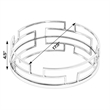 Butler Specialty Company Cecil  Mirrored Round Serving Tray - Polished Gold