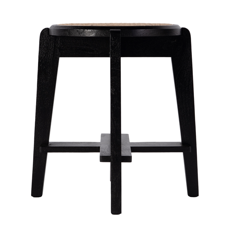 Butler Specialty Company Dryden Round Cane and Wood Stool - Brown
