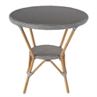 Butler Specialty Company Tobias Outdoor Rattan Metal Bistro Table - Gray/White