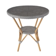 Butler Specialty Company Tobias Outdoor Rattan Metal Bistro Table - Gray/White