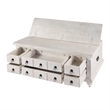 Butler Specialty Company Chipping  Wood 6 Drawer Trunk Coffee Table - White