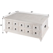 Butler Specialty Company Chipping  Wood 6 Drawer Trunk Coffee Table - White