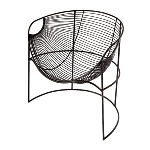 Butler Specialty Company Artemis Oval Iron Metal Basket Accent Chair - Black