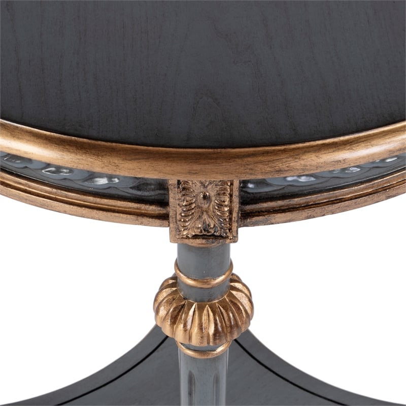 Butler Specialty Company Hellinger 24 in W Round Wood End Table in Pastel Blue
