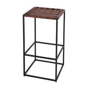 Butler Specialty Company Lowell 30 in. Seat Height Leather Bar Stool in Brown