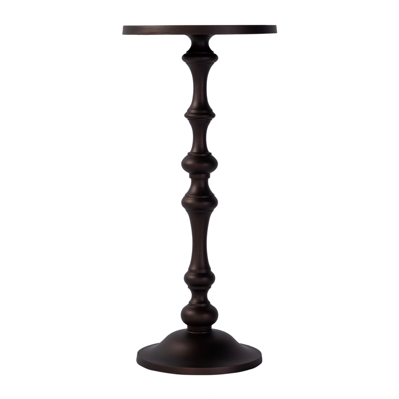 Butler Specialty Company Passeo 10 in. W Round Metal Pedestal End Table-Bronze
