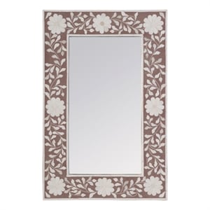 Butler Specialty Company Vivienne 16&quotW x 24&quotH Rect Bone Wall Mirror - Rose