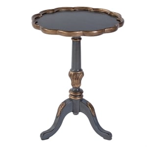 Butler Specialty Company Dansby 20&quot W Round Wood Pedestal Side Table-Blue