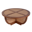 Butler Specialty Company Bali Breeze 42 in. Round Wood-Mesh Coffee Table-Brown