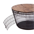 Butler Specialty Company Fulton 28 in. W Round Iron and Wood Coffee Table-Brown