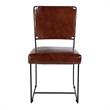 Butler Specialty Company Nevin 19 in. Seat Height Leather Side Chair-Brown