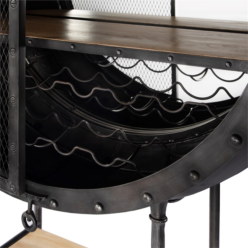 Butler Specialty Company Roanoke 43 in W x 69 in. H Iron Bar Cabinet - Black