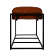 Butler Specialty Company Kane 62 in. W Leather and Iron Accent Bench - Brown
