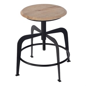 Butler Specialty Company Edison 20-27&quot Adjustable Height Iron Bar Stool - Black