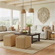 Butler Specialty Company Como 17 in. W Square Banana Leaf Accent Stool - Natural
