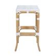 Butler Specialty Company Laguna 30.5 in. Seat Height Rattan Bar Stool - Smooth White