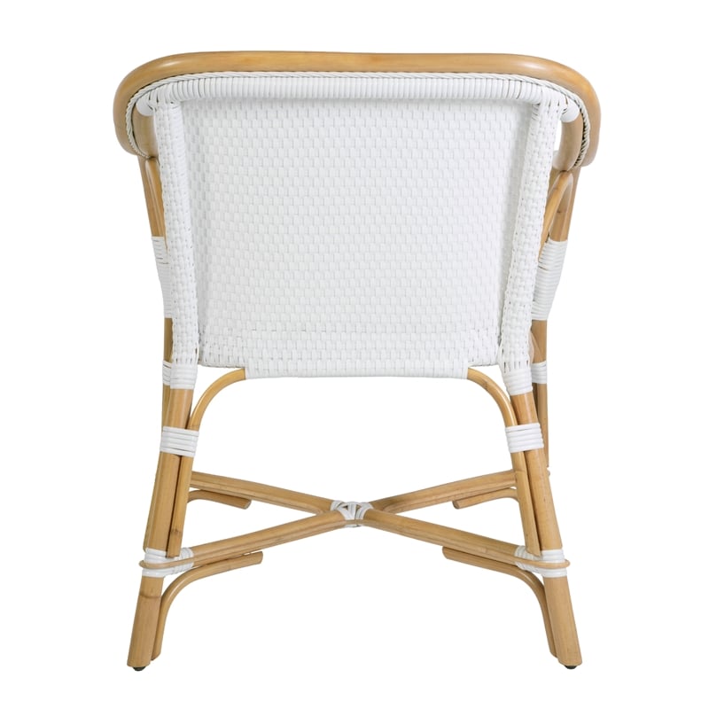 Butler Specialty Company Portofino 18.75 in. Seat Height Rattan Arm Chair - Smooth White