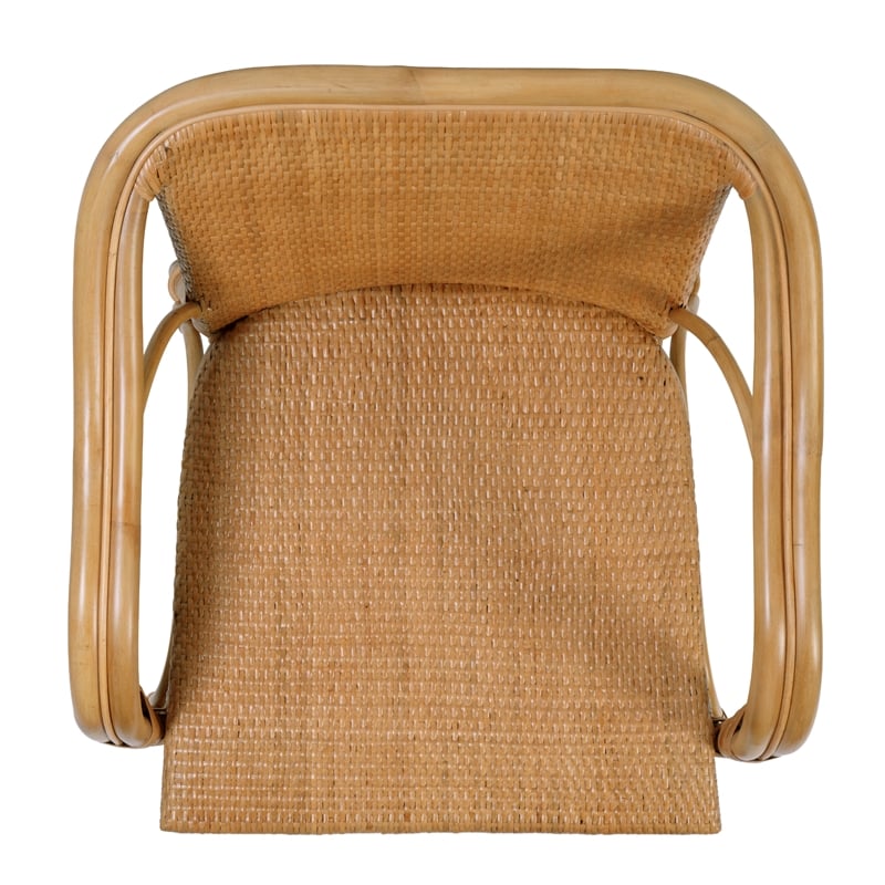 Butler Specialty Company Portofino 18.75 in. Seat Height Rattan Arm Chair - White and Gray