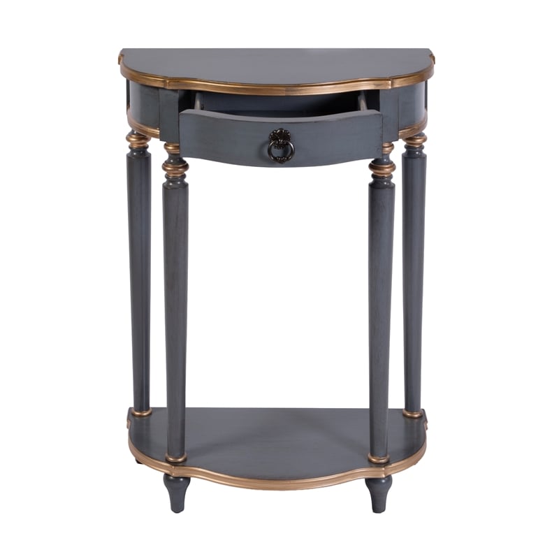 Butler Specialty Company Ashby 22 in. W Demilune Wood 1 Drawer Console Table - Pastel Blue