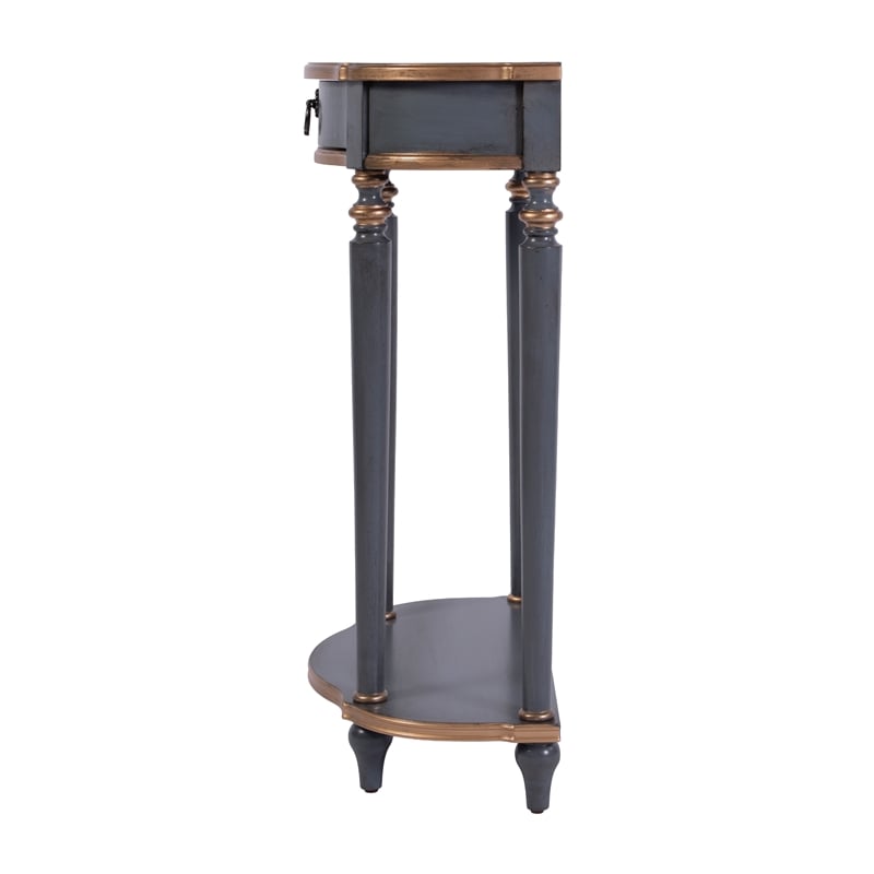 Butler Specialty Company Ashby 22 in. W Demilune Wood 1 Drawer Console Table - Pastel Blue