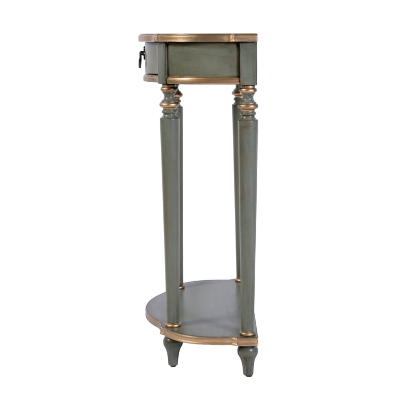 Butler Specialty Company Ashby 22 in. W Demilune Wood 1 Drawer Console Table - Pastel Green