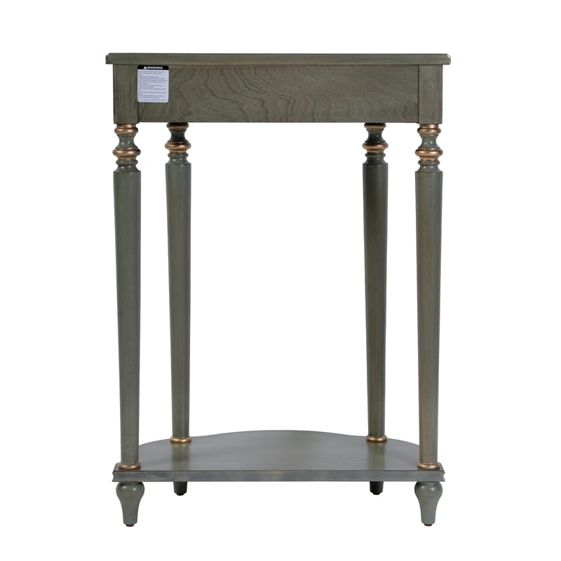 Butler Specialty Company Ashby 22 in. W Demilune Wood 1 Drawer Console Table - Pastel Green
