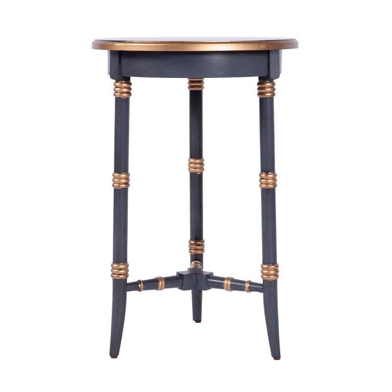 Butler Specialty Company Isla 16 in. W Round Wood 3 Leg Side Table - Pastel Blue