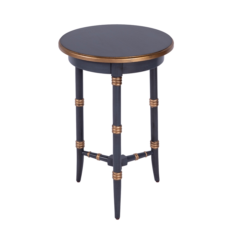 Butler Specialty Company Isla 16 in. W Round Wood 3 Leg Side Table - Pastel Blue