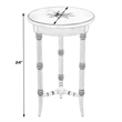 Butler Specialty Company Isla 16 in. W Round Wood 3 Leg Side Table - Pastel Blue