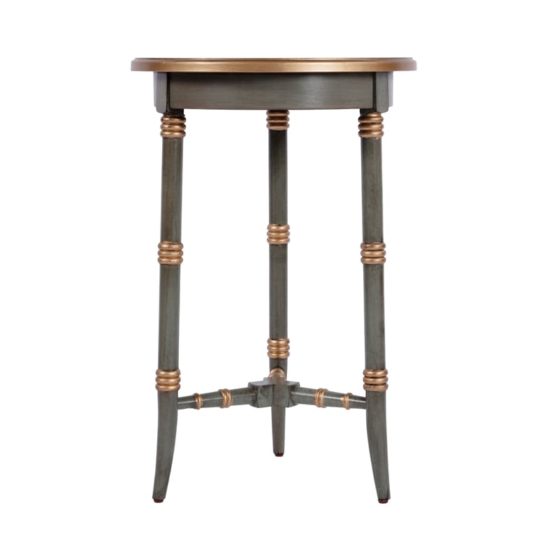 Butler Specialty Company Isla 16 in. W Round Wood 3 Leg Side Table - Pastel Green