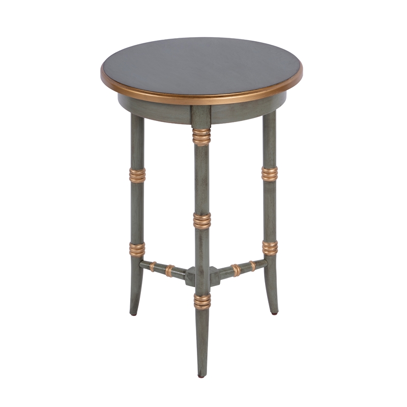 Butler Specialty Company Isla 16 in. W Round Wood 3 Leg Side Table - Pastel Green