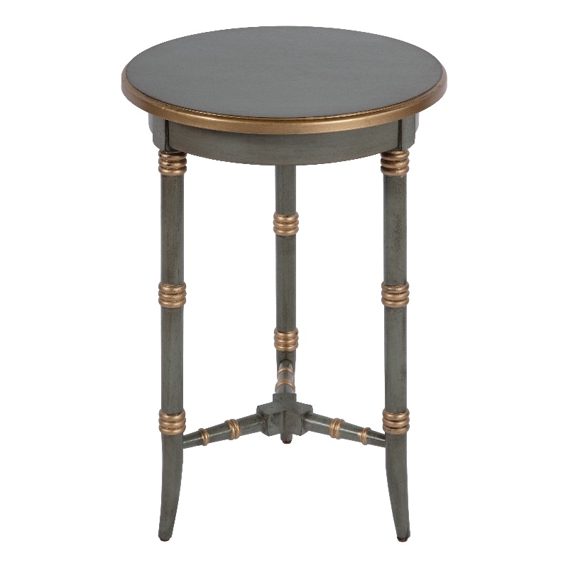 Butler Specialty Company Isla 16 in. W Round Wood 3 Leg Side Table - Pastel Green