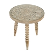 Butler Specialty Company Pisa 17.75 in. W Round Wood and Glass Accent Table - White