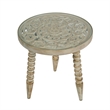 Butler Specialty Company Pisa 17.75 in. W Round Wood and Glass Accent Table - White