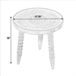 Butler Specialty Company Pisa 17.75 in. W Round Wood and Glass Accent Table - White