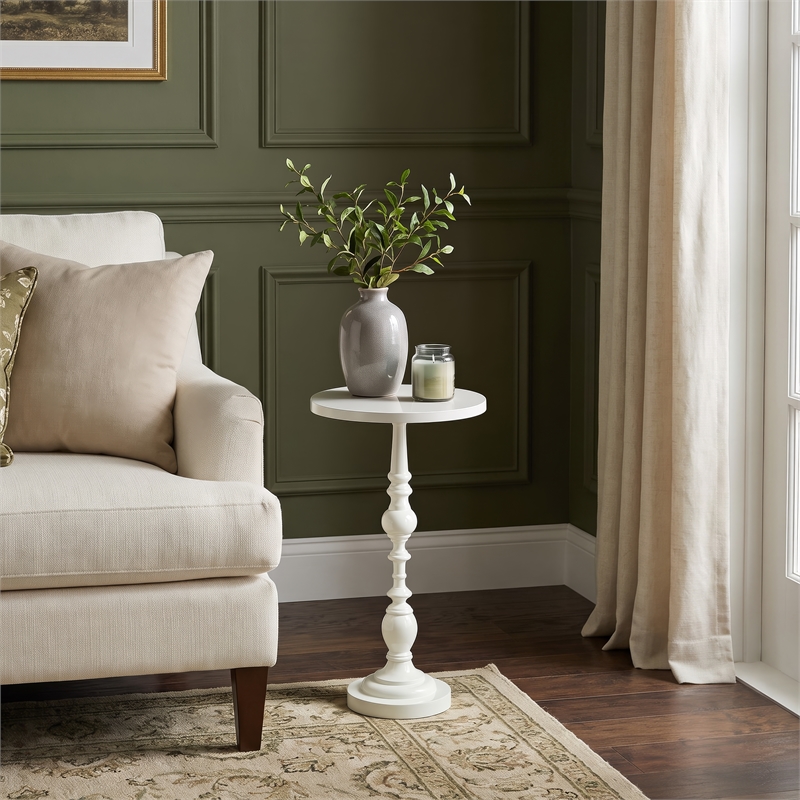 Butler Specialty Company Darien 10 in. W Round Pedestal Side Table - Ivory