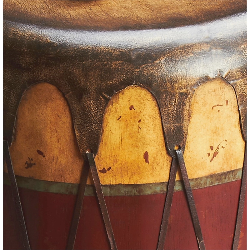 Butler Specialty Rustic Drum Table In Mountain Lodge