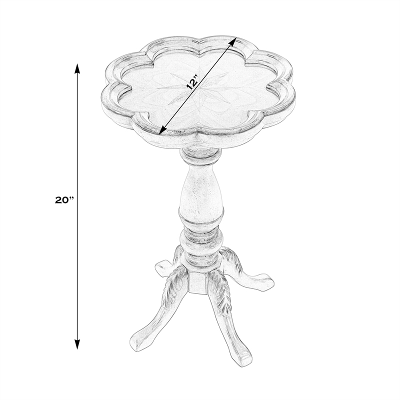 Butler Specialty Whitman Olive Ash Scalloped Edge Accent Table