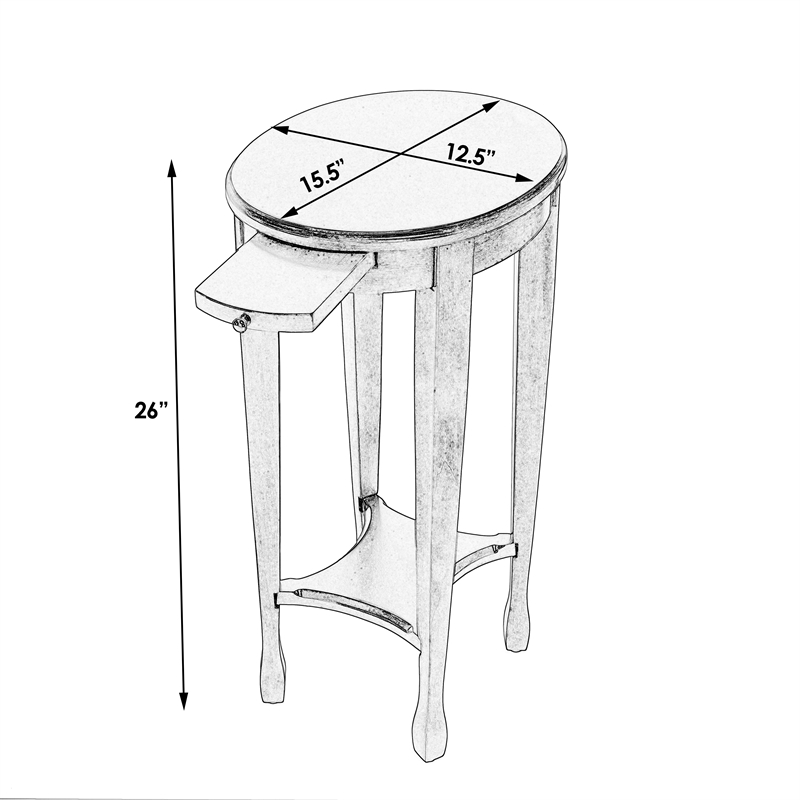 Butler Specialty Masterpiece Oval Accent Table In Chestnut Burl