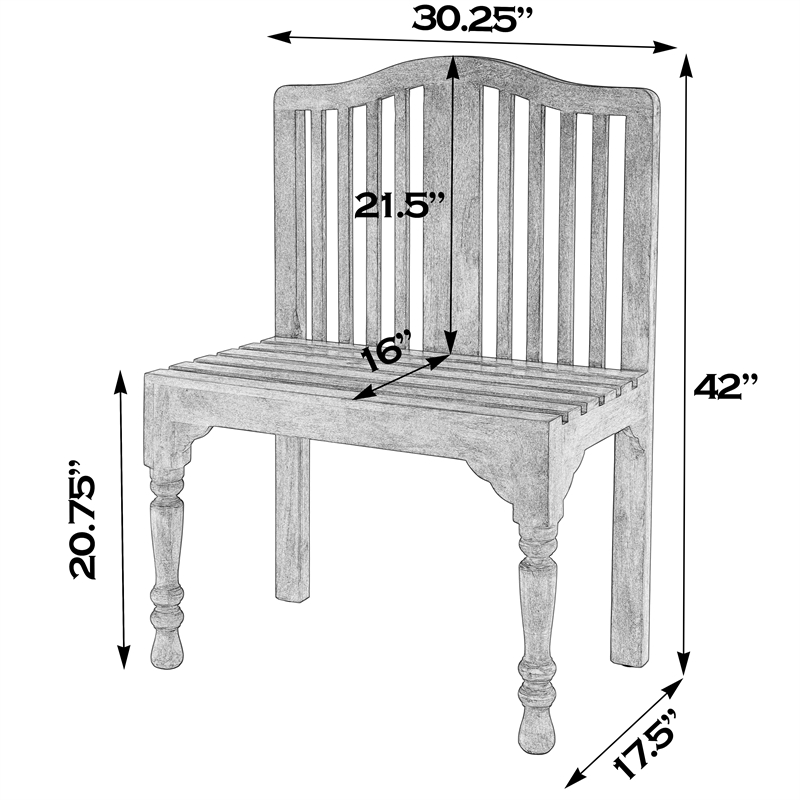 Butler Specialty Heritage Roseland Solid Wood Bench In Blue