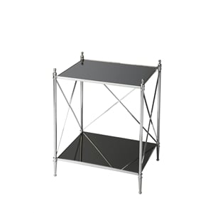 Butler Specialty Modern Expressions Mirrored End Table In Black