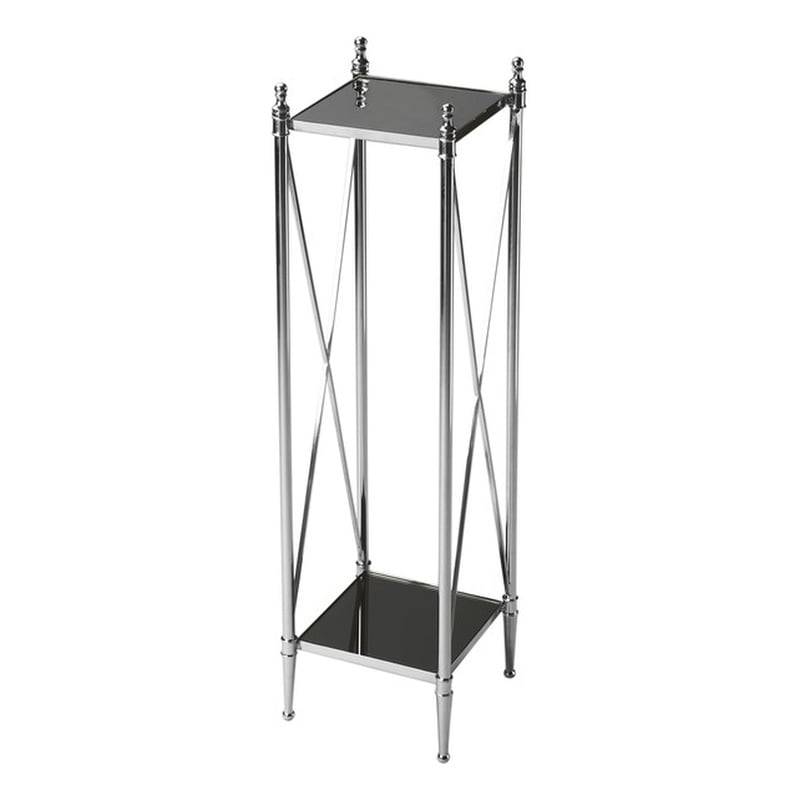 Butler Specialty Furniture Mirrored Pedestal Plant Stand - Thumbnail 3