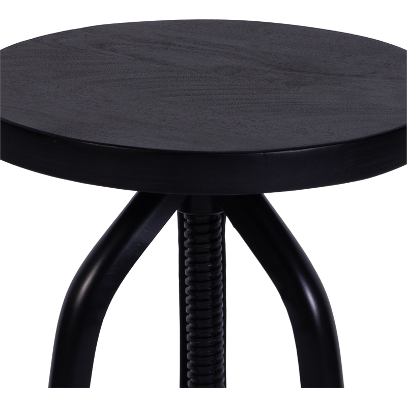 Butler Specialty Metalworks Adjustable Revolving Bar Stool In Black