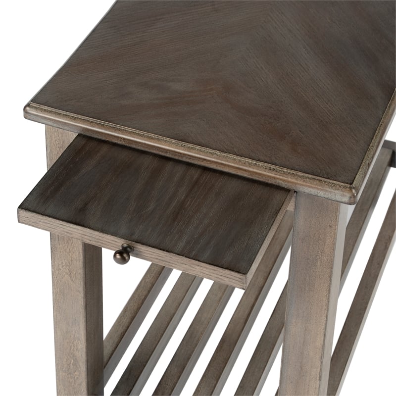 Butler Specialty Loft Transitional Chairside Table In Dusty Trail