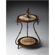 Butler Specialty Heritage Round Fossil Stone Map Accent Table
