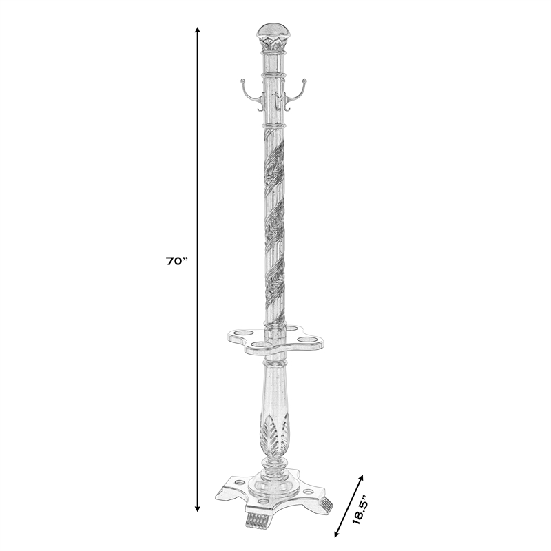 Butler Specialty Company Laird Free-Standing Wood Coat Rack - Cherry Brown