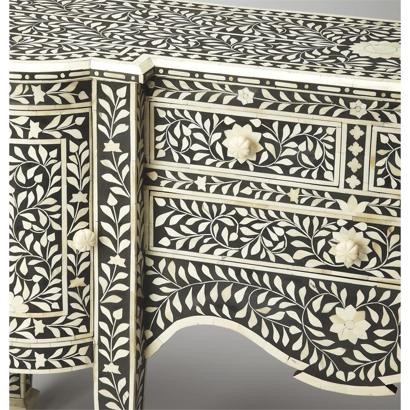 Butler Specialty Victoria Bone Inlay Buffet In Black