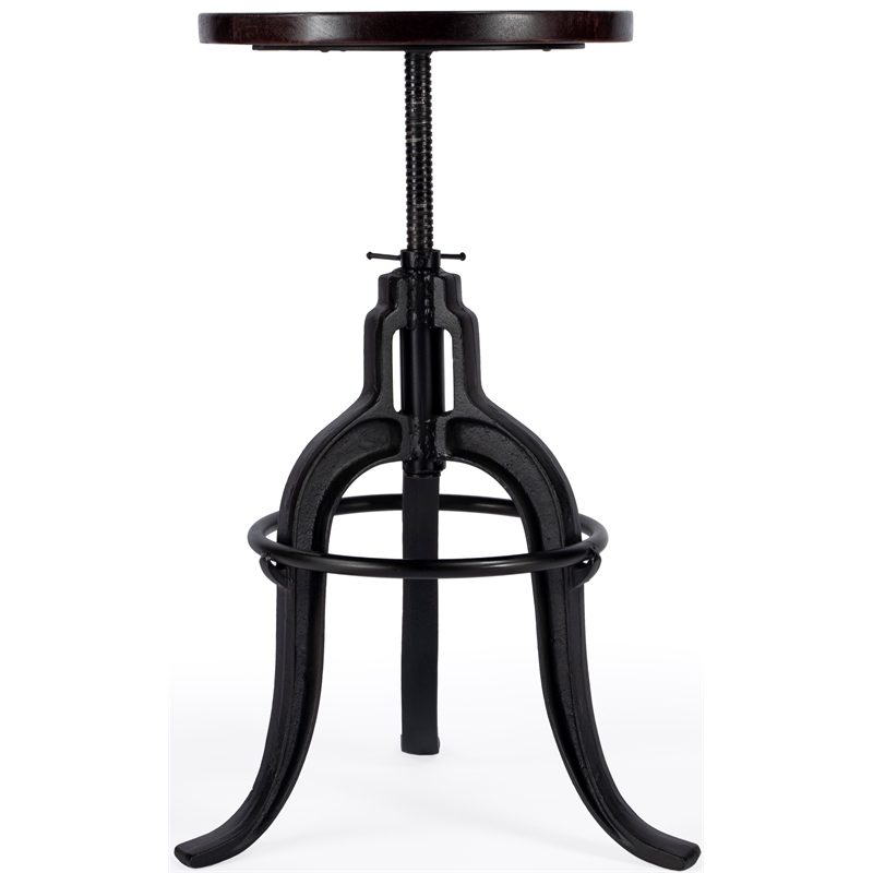 Butler Specialty Industrial Chic Adjustable Bar Stool In Dark Brown